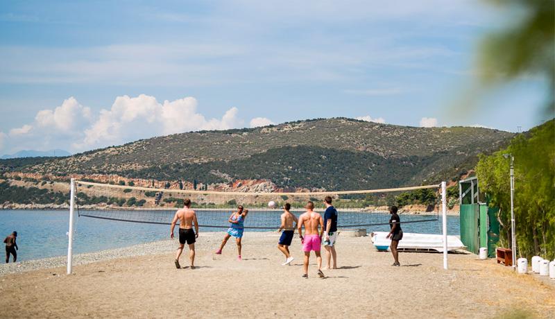 Hotel Delphi beach volleyball on the sand.jpg