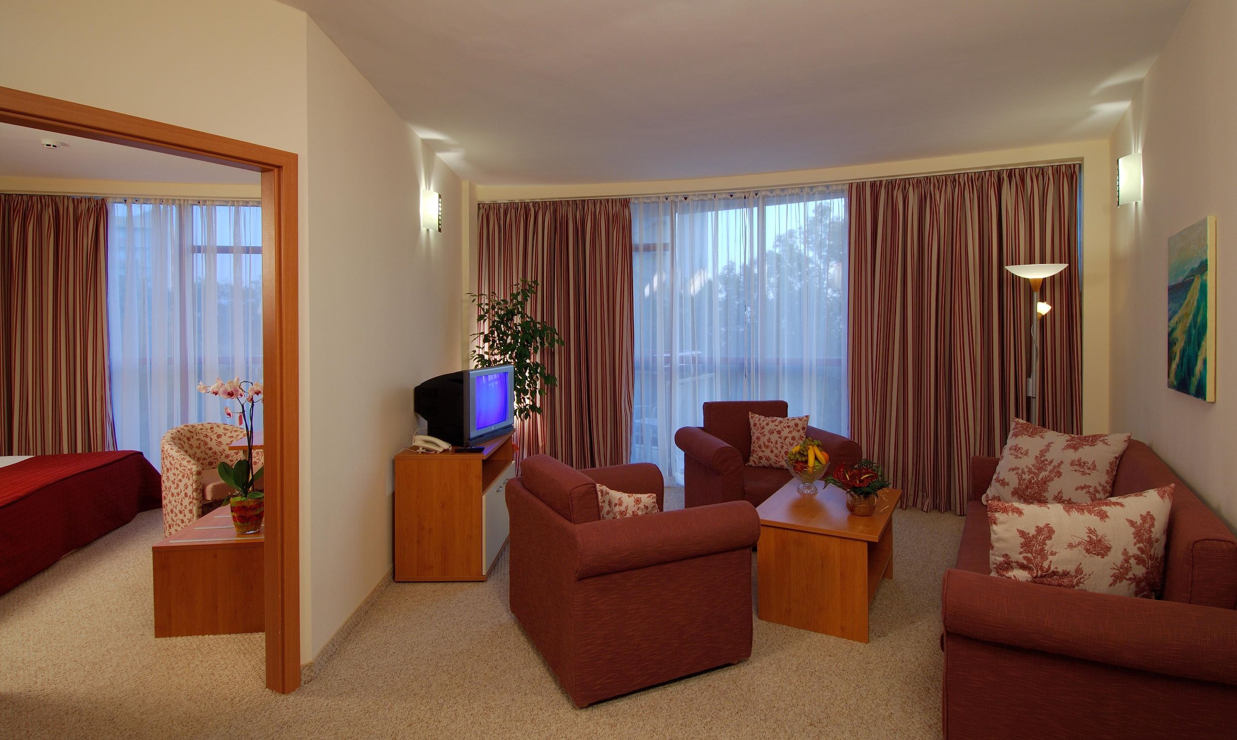 Hotel Helios Spa-One bedroom suite pool view.JPG