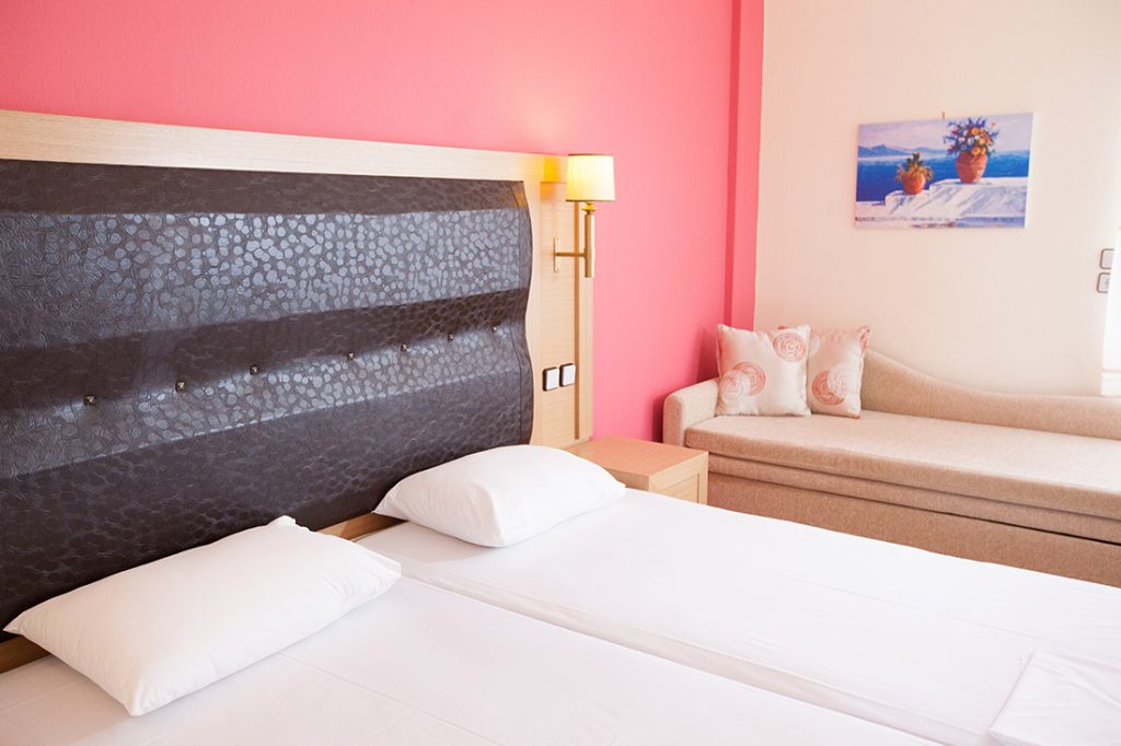 Kanali Beach Hotel Standard room with sofa bed.jpg
