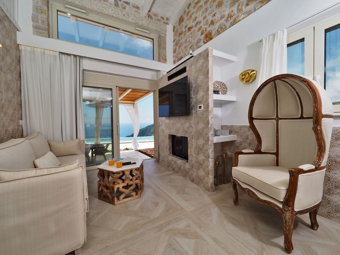 Parga Villas Collection-Vila Infinity Blue dnevna soba.jpg