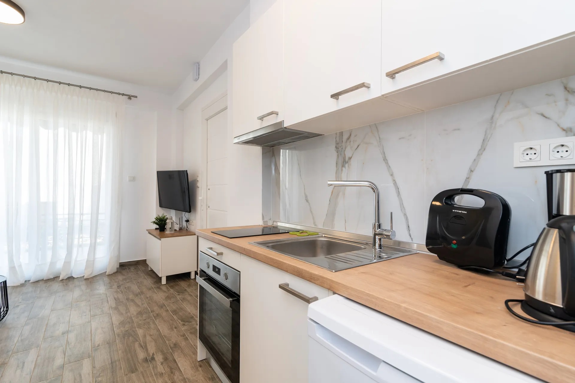Kleoniki & Irida Residential Complex-Jednosoban apartman kuhinja.jpg