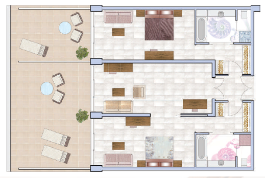 Kontokali Bay Resort _ Spa Executive Suite Two Bedroom SV Main Building Floor plan.png