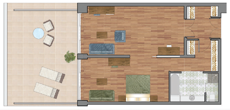 Kontokali Bay Resort _ Spa Hotel Deluxe Suite One Bedroom SV Main Building floor plan.png