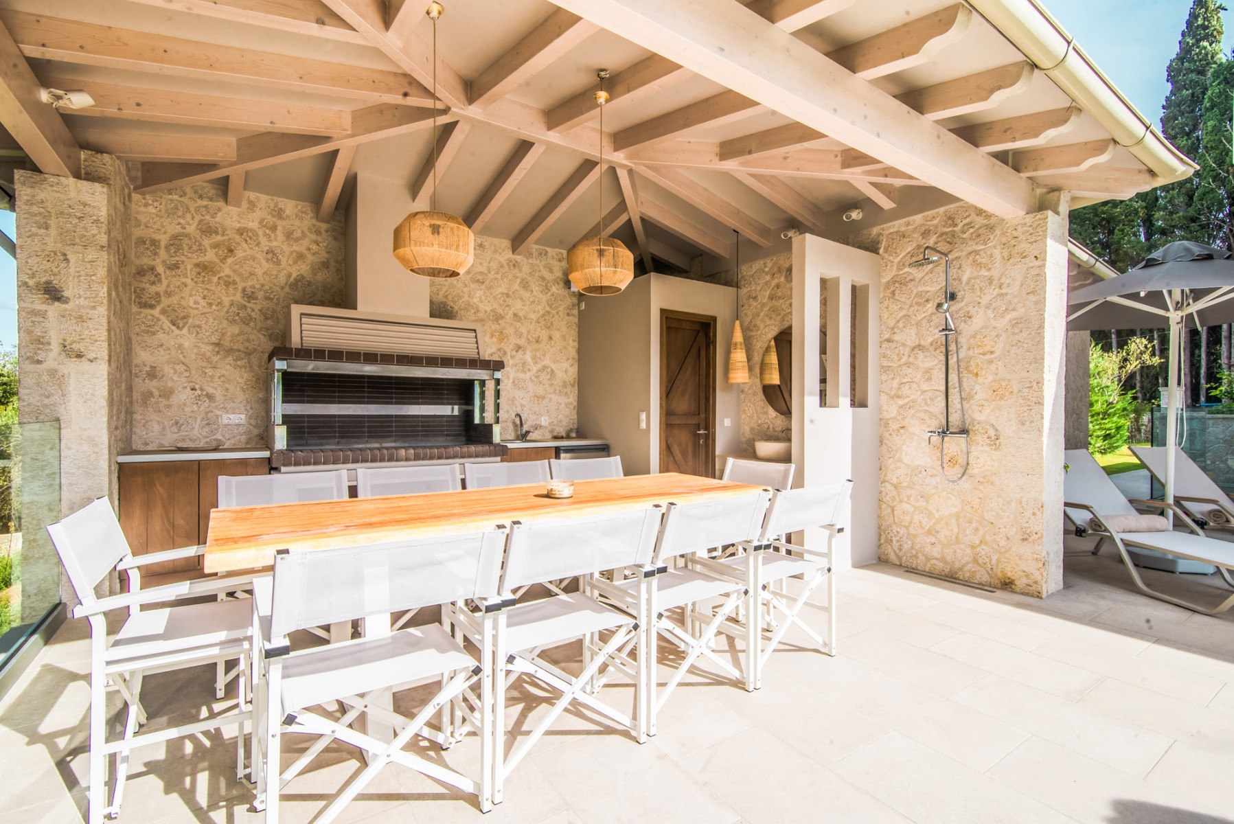 My Mediterranean Luxury Villa Vila Artemis trpezarija na otvorenom