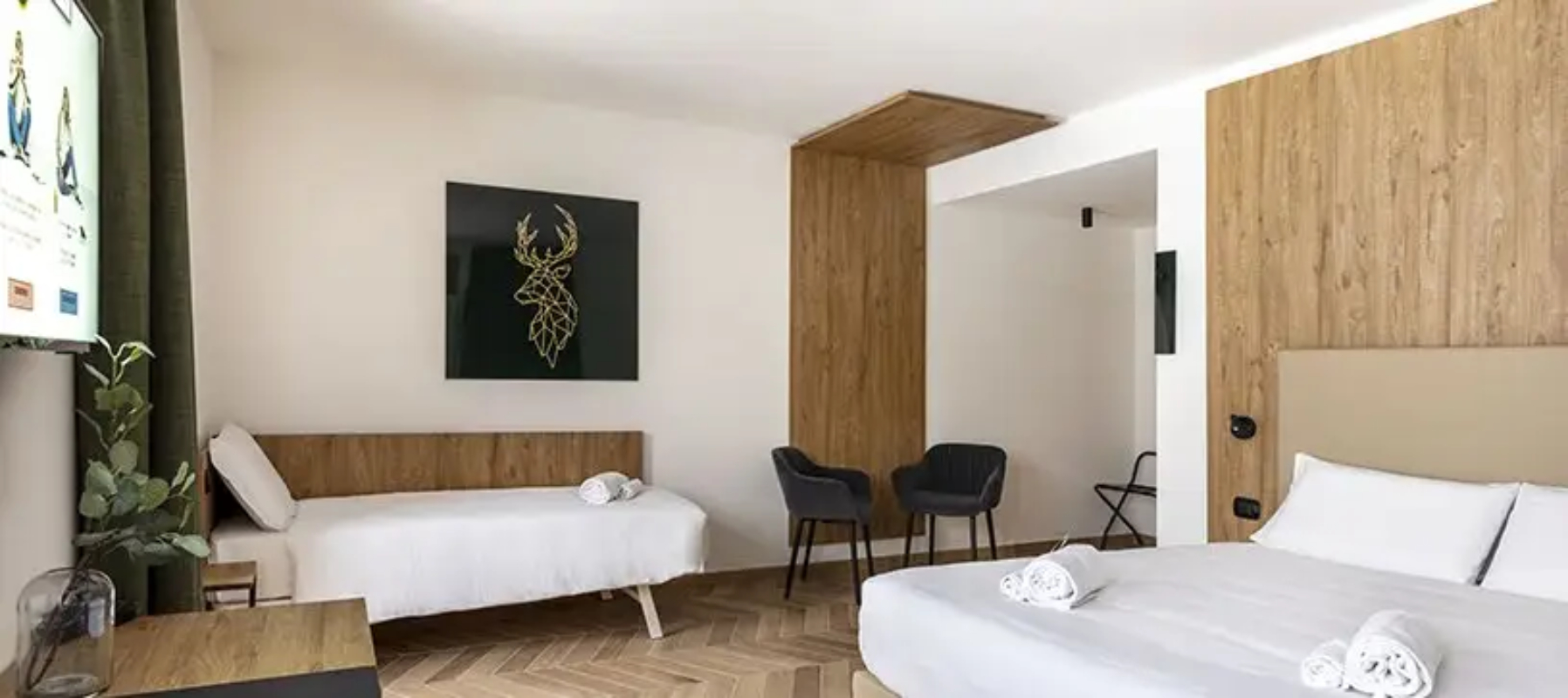 B & B Hotel Passo Tre Corci Cortina trokrevtna spavaća soba