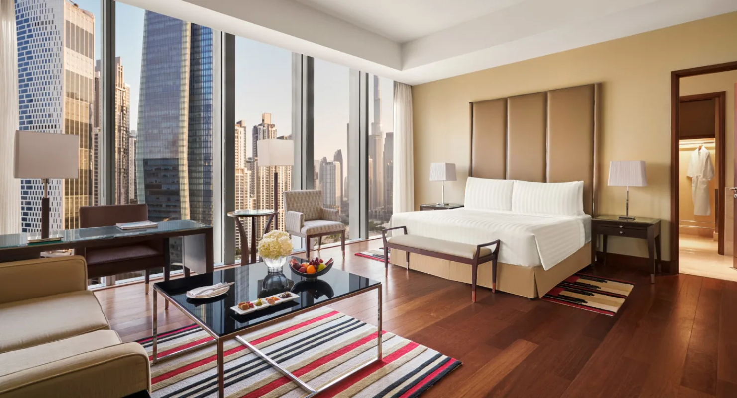 Anantara Downtown Dubai Hotel deluxe Burj Khalifa room.jpg