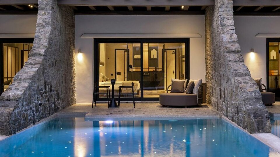 Aeonic Suites and Spa terasa