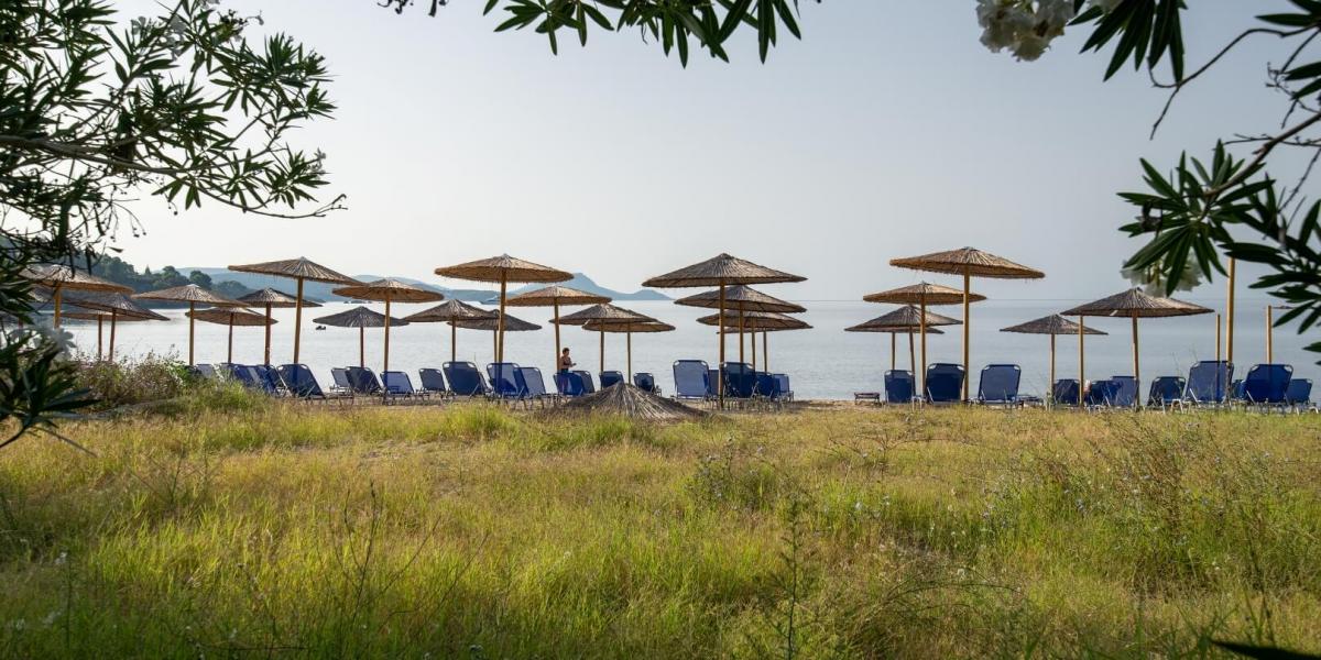 Hotel Poseidon Resort pogled na plazu.JPG