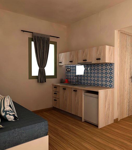 Asteris Village Hotel - Executive apartment - Kuhinja iz drugog ugla.jpg