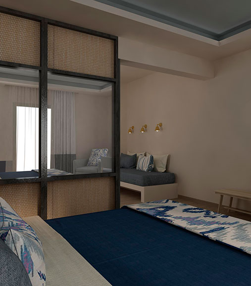 Asteris Village Hotel - Executive apartment - francuski ležaj i nameštaj.jpg