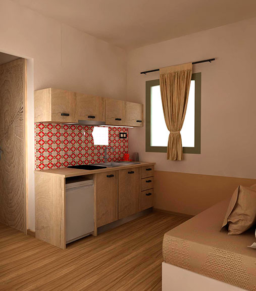 Asteris Village Hotel - Executive apartment - opremljena kuhinja.jpg