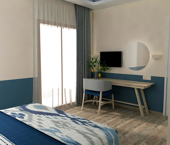 Asteris Village Hotel - Maisonettes - Pogled iz dnevnog boravka.jpg