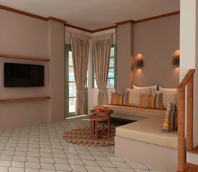 Asteris Village Hotel - Maisonettes - TV sa dnevnim boravkom.jpg