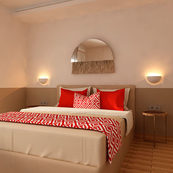 Asteris Village Hotel - Maisonettes - francuski ležaj iz drugog ugla.jpg