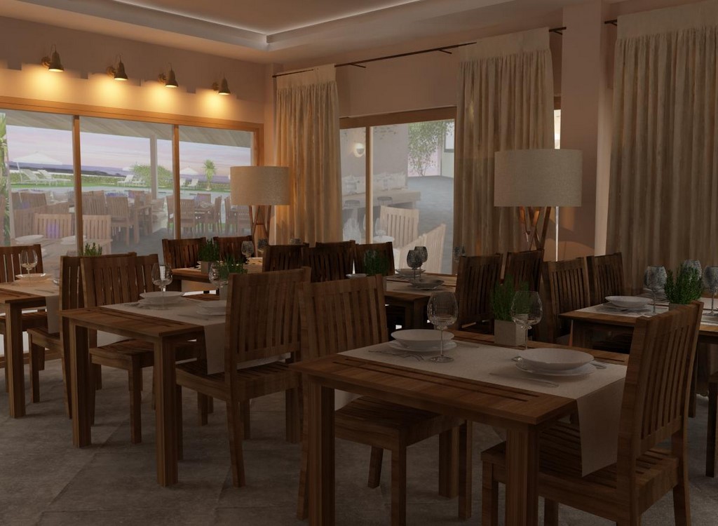 Asteris Village Hotel - Restoran - Pogled na stolove i stolice.jpg