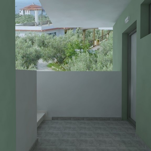 Asteris Village Hotel - economy studio- Ulaz preko balkona iz drugog ugla.jpg